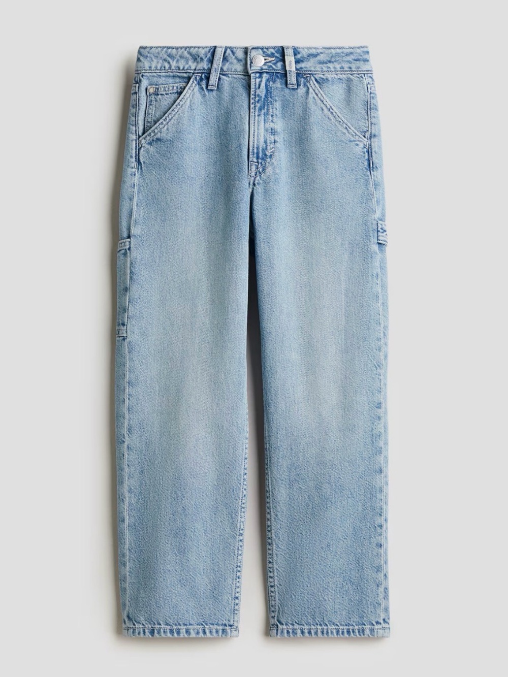 2/20$: H&M Teen Boy’s Light Wash Baggy Jeans with Utility Patch Pockets